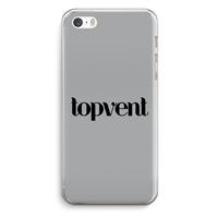 CaseCompany Topvent Grijs Zwart: iPhone 5 / 5S / SE Transparant Hoesje
