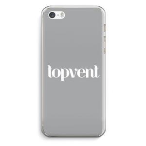 CaseCompany Topvent Grijs Wit: iPhone 5 / 5S / SE Transparant Hoesje