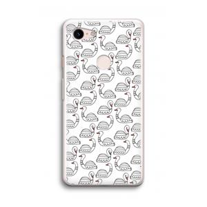 CaseCompany Zwanen: Google Pixel 3 Transparant Hoesje