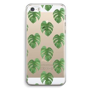 CaseCompany Monstera leaves: iPhone 5 / 5S / SE Transparant Hoesje