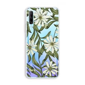 CaseCompany Wit bloemenpatroon: Huawei P Smart Pro Transparant Hoesje