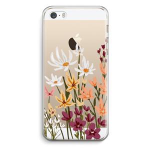 CaseCompany Painted wildflowers: iPhone 5 / 5S / SE Transparant Hoesje