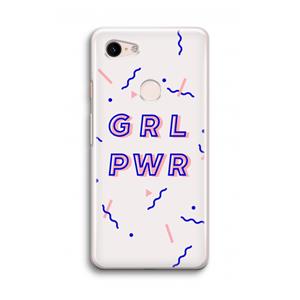 CaseCompany GRL PWR: Google Pixel 3 Transparant Hoesje