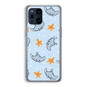CaseCompany Manta: Oppo Find X3 Transparant Hoesje