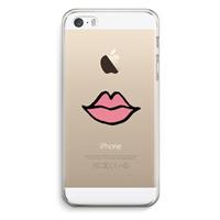 CaseCompany Kusje: iPhone 5 / 5S / SE Transparant Hoesje