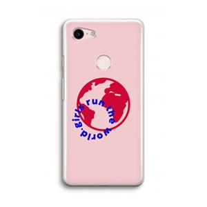 CaseCompany Run The World: Google Pixel 3 Transparant Hoesje