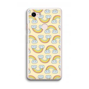 CaseCompany Regenboog: Google Pixel 3 Transparant Hoesje