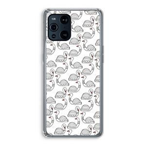 CaseCompany Zwanen: Oppo Find X3 Transparant Hoesje
