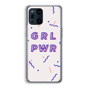 CaseCompany GRL PWR: Oppo Find X3 Transparant Hoesje