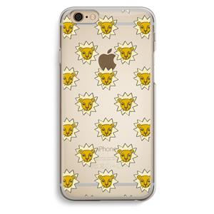 CaseCompany Leeuwenkoppen: iPhone 6 / 6S Transparant Hoesje