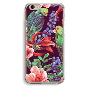 CaseCompany Papegaaien: iPhone 6 / 6S Transparant Hoesje