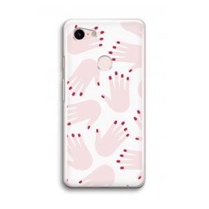 CaseCompany Hands pink: Google Pixel 3 Transparant Hoesje