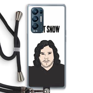 CaseCompany Let It Snow: Oppo Find X3 Neo Transparant Hoesje met koord