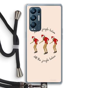 CaseCompany Jingle Ladies: Oppo Find X3 Neo Transparant Hoesje met koord