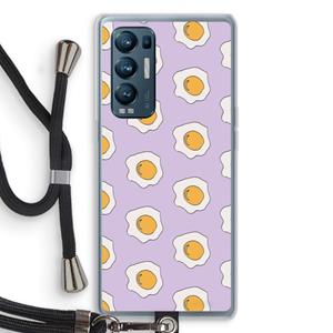 CaseCompany Bacon to my eggs #1: Oppo Find X3 Neo Transparant Hoesje met koord