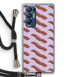 CaseCompany Bacon to my eggs #2: Oppo Find X3 Neo Transparant Hoesje met koord