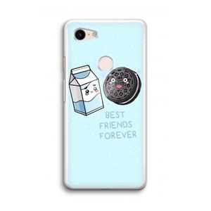 CaseCompany Best Friend Forever: Google Pixel 3 Transparant Hoesje