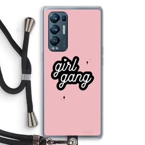 CaseCompany Girl Gang: Oppo Find X3 Neo Transparant Hoesje met koord