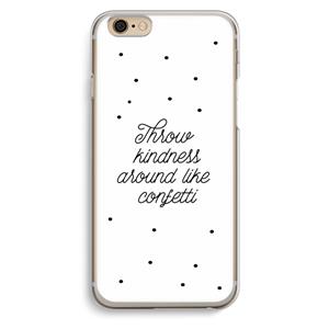 CaseCompany Confetti: iPhone 6 / 6S Transparant Hoesje