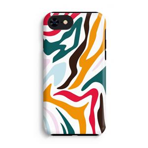 CaseCompany Colored Zebra: iPhone 7 Tough Case