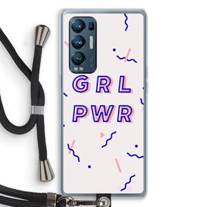 CaseCompany GRL PWR: Oppo Find X3 Neo Transparant Hoesje met koord