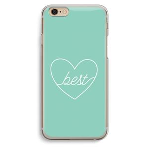 CaseCompany Best heart pastel: iPhone 6 / 6S Transparant Hoesje