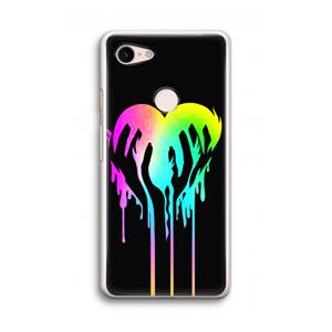 CaseCompany Hold My Heart: Google Pixel 3 Transparant Hoesje