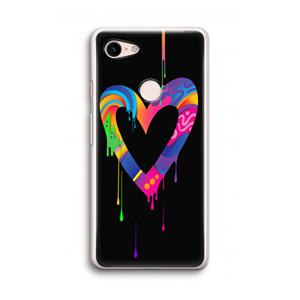 CaseCompany Melts My Heart: Google Pixel 3 Transparant Hoesje
