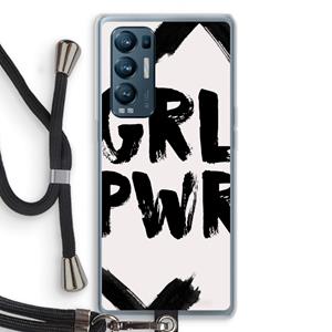 CaseCompany Girl Power #2: Oppo Find X3 Neo Transparant Hoesje met koord