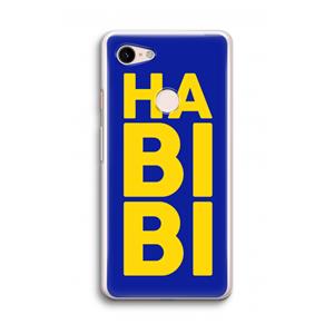 CaseCompany Habibi Blue: Google Pixel 3 Transparant Hoesje