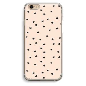 CaseCompany Kleine kattenkopjes: iPhone 6 / 6S Transparant Hoesje