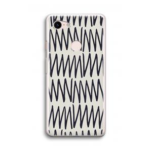 CaseCompany Marrakech Zigzag: Google Pixel 3 Transparant Hoesje