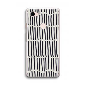 CaseCompany Moroccan stripes: Google Pixel 3 Transparant Hoesje