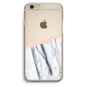 CaseCompany A touch of peach: iPhone 6 / 6S Transparant Hoesje