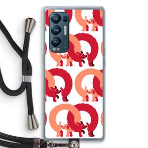 CaseCompany Dogs: Oppo Find X3 Neo Transparant Hoesje met koord