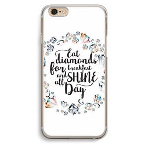 CaseCompany Diamonds: iPhone 6 / 6S Transparant Hoesje