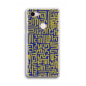 CaseCompany Majorelle Blue Print: Google Pixel 3 Transparant Hoesje