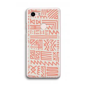 CaseCompany Marrakech Pink: Google Pixel 3 Transparant Hoesje