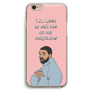 CaseCompany Hotline bling: iPhone 6 / 6S Transparant Hoesje
