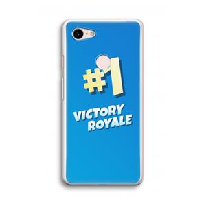 CaseCompany Victory Royale: Google Pixel 3 Transparant Hoesje
