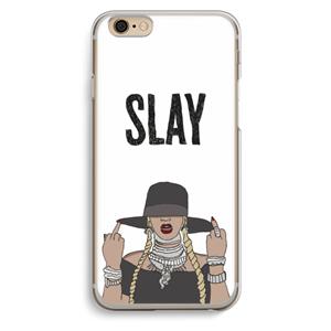 CaseCompany Slay All Day: iPhone 6 / 6S Transparant Hoesje