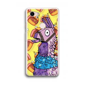 CaseCompany Loot Burger: Google Pixel 3 Transparant Hoesje