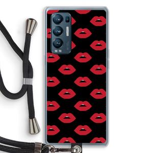 CaseCompany Lips: Oppo Find X3 Neo Transparant Hoesje met koord