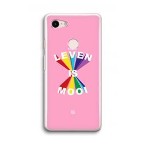 CaseCompany Het Leven Is Mooi: Google Pixel 3 Transparant Hoesje