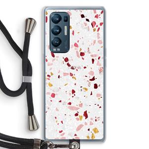 CaseCompany Terrazzo N°9: Oppo Find X3 Neo Transparant Hoesje met koord