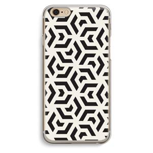 CaseCompany Crazy pattern: iPhone 6 / 6S Transparant Hoesje