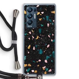CaseCompany Terrazzo N°10: Oppo Find X3 Neo Transparant Hoesje met koord