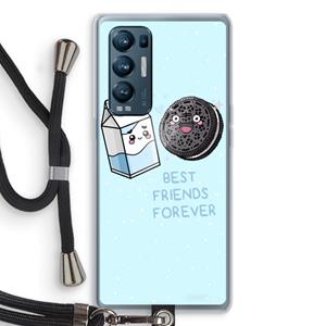 CaseCompany Best Friend Forever: Oppo Find X3 Neo Transparant Hoesje met koord
