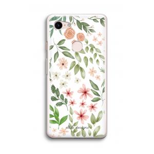 CaseCompany Botanical sweet flower heaven: Google Pixel 3 Transparant Hoesje