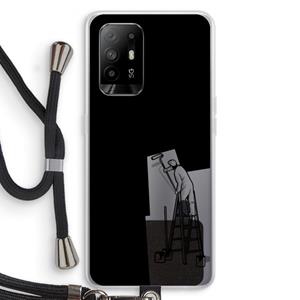 CaseCompany Musketon Painter: Oppo A94 5G Transparant Hoesje met koord